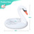 Inflatable Swan Pool Floats with Colorful Lights, FlyfreeU Solar LED Color Changing Swan Swim Float Rings, 42 Inch Large Pool Beach Floaties Lake Beach Floaty Summer Pool Raft Lounge for Adults
