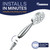 HammerHead Metal Handheld Shower Head High Pressure, 3 Spray Shower Wand