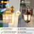 2 Pack Outdoor Light Fixtures, Dusk to Dawn Porch Light Wall Mount, Gold
