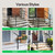 VIVOSUN 4-Step Stair Handrail 54"x36" Wrought Iron Porch Railing Black
