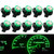 Winetis T10 194 168 LED Dash Instrument Light Bulbs Green with Twist Lock Socket, Extremely Bright T10 Instrument Panel Gauge Cluster Dashboard Lights Bulbs 12V 8-SMD LED Chipset, 10Pcs/Set