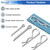 Seept 200Pcs 304 Stainless Steel Cotter Pins Assortment Kit - Hitch Pin Clips for Locking Systems | Ideal for Farm Tools, Tractor Implements, and Accessories
