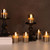 Girimax Grey Glass Flameless Votive Candles with Remote Batteries Set of 6