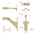 HOME MASTER HARDWARE Hand Rail Brackets for Stairs 3 Pack, Heavy Duty