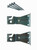 Shade Doctor of Maine 2 1/2" Universal Mount Extension Brackets for Roller Window Shades with a Metal Roller