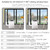 Gulrear Max 95"Sliding Door Air Conditioner Vent Kit with Screen net & 2 weather strippings Energy Saving Airtight Universal 5.0/5.9 Inch AC Hose Coupler Portable AC Balcony Door Plates kit