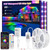 Skzlibry RGB+IC LED Strip Lights Outdoor, 100FT Waterproof Rope Light Patio