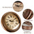 Vaupan Vintage Wall Clocks 12 Inch Non-Ticking Silent Wall Clocks Battery Operated Quartz Retro Round Decor Clock Roman Numerals Easy to Read for Living Room Home Kitchen Office School (Brown)