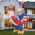 Patriotic Independence Day Inflatable Eagle Costume Riding Bald Eagle Suit 4th of July Blow-up Costume for Adult/Independence Day Parade/Memorial Day