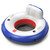 QPAU Inflatable River Tube, 0.4 mm Thickened Puncture-Resistant Heavy Duty River Float, River Raft with Ergonomic Backrest, Mesh Bottom & 2 Cup Holders for Family Friends Lake Float