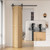 TOIMIOTOIM 52" Bi-Folding Sliding Barn Door Hardware Kit,4.3FT Heavy Duty Track Roller Kit for Max 24" x 2 Doors,Smoothly and Quietly,Easy to Install,No Door Panel,Black