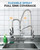 iVIGA 18.5" Commercial Sink Faucet Sprayer Hose, Pre-rinse Sprayer Hose for Commercial Kitchen Sink Faucet, 18.5 Inch Stainless Steel Flexible Hose Replacement Kit for Restaurant Industrial Dishwasher