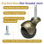 JGJC 2" Antique Brass Ball Casters 4-Pack, 5/16"×1-1/2" (M8 Grip Neck Stem)