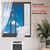Portable AC Window Vent Kit with 5.9" Portable Air Conditioner Hose