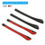 PATIKIL Glasses End Tips, 4 Pairs Eyeglass Anti Slip Ear Sock Pieces Tube Sleeve Silicone for Rectangle Thin Metal Eyeglass Temple Style 4, Black Red