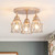 ABEAJAT Kitchen Light Fixtures - 3-Lights Multi-Directional Ceiling Lamp with E26 Base, Adjustable Flush Mount for Hallway, Farmhouse, Kitchen, Dining Room, Entryway