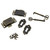 MEETOOT 2 Sets Antique Cabinet Flush Mount Case Box Furniture Decorative Lock with Keys and Mounting Screws
