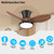 ocioc 32 Inch small Walnut Ceiling Fans with Lights and Remote Control