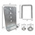 4 Pack 8" Galvanized L-Type Bunk Bracket Kit for Boat Trailer, fits 3x3 Cross Members, Heavy Duty (4 Pack)