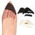 Toe Filler Inserts [4 Pairs] for Shoes Too Big, Adjustable Toe Plug Shoe Inserts, Half Cushion Inserts for Women High Heels Sneakers (Black+Beige)