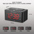 Emerson CKSW0555 Smartset Wireless Charging Alarm Clock Radio Featuring a Large 1.4" Red LED Display and Temperature Sensor, FM Radio, Black