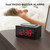 Emerson CKSW0555 Smartset Wireless Charging Alarm Clock Radio Featuring a Large 1.4" Red LED Display and Temperature Sensor, FM Radio, Black