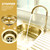 Retisee 2 Pcs Kitchen Sink Strainer Stopper Drain Plug, Gold