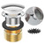 Yaseingoo Universal Bathtub Drain Kit with Overflow & Hair Catcher, Chrome