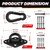 1700LB M10 Stainless Steel Pad Eye Hook+10MM Snap Hook, Hammock Hanging Kit