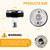 MIFLUS WB03X24360 Gas Stove Knob Stainless Steel Compatible for G-E Cooktop Knobs Replaces WB03T10259 AP5980302 PS11700818 EAP11700818 4179424,5 Packs