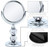 Zahari Home Aroma Magnifying Makeup Mirror with Stand, Double Sided 1X/3X Magnification, 360 Degree Swirl, 6.30 inch Grey