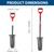 HANTOP Drain Spade Root Saw Spades Narrow Serrated Shovel 44 inches