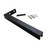 LukLoy Fixed Glass Support Bracket Stabilizer Brace, Frameless Glass to Wall Clamp Shower Glass Support Bar L Shape Mounting Bracket, No-Drill-in-Glass. (Glass on Left, Matte Black)