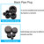 Hmknana 60PCS Black Carbon Steel Pipe Plug Fitting Assortment Kit - 5 Sizes 1/8" 1/4" 3/8" 1/2" 3/4" NPT Male Internal Hex Thread Socket for Sealing Port H-053
