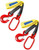 QWORK Lifting Slings Web Sling, 3.3 Ft Heavy Duty Single Leg Wire Rope, 6600lbs Polyester Lifting Sling with G80 Steel Hook, 2 Pack