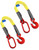 QWORK Lifting Slings Web Sling, 3.3 Ft Heavy Duty Single Leg Wire Rope, 6600lbs Polyester Lifting Sling with G80 Steel Hook, 2 Pack