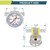 MEASUREMAN 0-15 Psi Glycerin Filled Fuel Pressure Gauge, 1.5” Dial, 304 Stainless Steel Case, 1/8” NPT Center Back Mount, with 3/8” Fuel Line Adapter, Copper Tube & Fittings, Red Aluminum Pointer