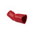 Sakali 63mm Heart-Shaped Tail Pipe Car Stainless Steel Exhaust Muffler Tip 2.5 inch Inlet Universal Fit Exhaust Pipe (Red,Curved)