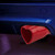 Sakali 63mm Heart-Shaped Tail Pipe Car Stainless Steel Exhaust Muffler Tip 2.5 inch Inlet Universal Fit Exhaust Pipe (Red,Curved)