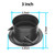 3 Inch Soffit Vent for Exhaust Fan with Built-in Mesh Screen, Black Round Soffit Exhaust Vent Cover ABS Louver Grille Cover, Eve Dryer Vent for Bathroom Office Kitchen (ABS Soffit Vent 3in-black)