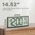 JALL Large Digital Wall Clock Battery Operated, Wall Clock with Big Numbers LCD Display, Digital Clock with Date Day Temperature, Alarm, Auto DST, Clocks for Classroom, Office, Bedroom, Elderly- Black