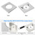 S97010319 Bathroom Fan Cover for Broan Heat Lamp Cover Grille w/Springs ﻿