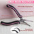 LEONTOOL 5 Inches Mini Bent Needle Nose Pliers with Serrated Jaw, Soft Grip