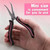 LEONTOOL 5 Inches Mini Bent Needle Nose Pliers with Serrated Jaw, Soft Grip