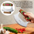 AmHoo Pizza Cutter 6.5 Inch Chef Mezzaluna Ulu Knife Handle Color Wood Grip Sharp Rocker Slicer Stainless Steel Blade Salad Onion Vegetable Chopper with Holder Base Christmas Gifts