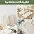 2Pack Diatomite Stone Sink Tray, Water Absorbing Faucet Mat for Kitchen & Bathroom Counter, Quick Dry Decorative Soap Dish Makeup Vanity Caddy,Dispenser Sponge Holder Organizer, Beige-8"x 3.8"