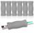 Soft Foam Pencil Grip for Kids and Adults, Open Slip Easy Insert Pen Paint Brush Holder for Right-Handed and Left-Handed Us (Grey), 6 Counts