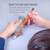 Soft Foam Pencil Grip for Kids and Adults, Open Slip Easy Insert Pen Paint Brush Holder for Right-Handed and Left-Handed Us (Grey), 6 Counts