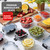 EATEX 24pc Glass Food Storage Containers with Lids BPA-Free, Black