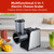 5 In 1 Electric vegetable slicer，300W Electric Cheese Grater Salad Shooter, One-Touch Easy Control, Electric Grater for Vegetables, Cheeses and NutsFor Home Kitchen